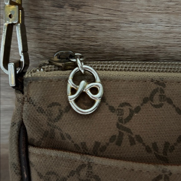 Roberta di Camerino Vintage Brown Monogram Fabric/Leather Baguette - Picture 4 of 7